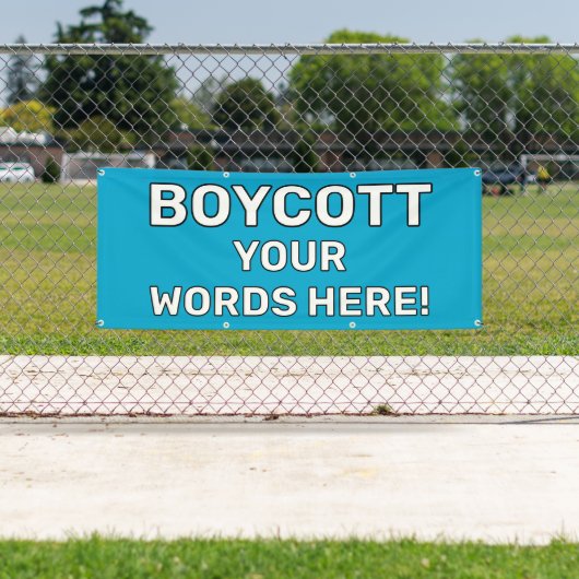 Bannière de boycott personnalisée (En situation)