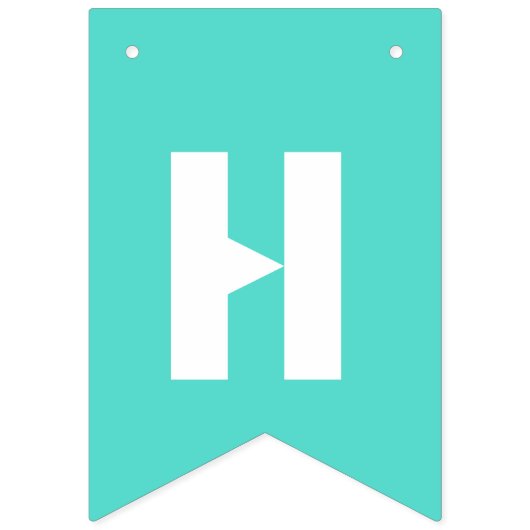 Bannière de bunker pour anniversaire de fille Unic (Deuxième drapeau)