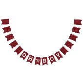 Bannière de Bunting Baby shower Plaid Oh Garçon (Tout)