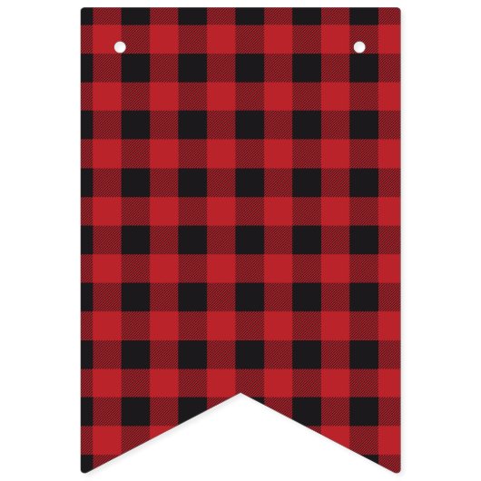 Bannière de Bunting Baby shower Plaid Oh Garçon (Deuxième drapeau)