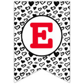 Bannière de Bunting Coeurs mignons (Premier drapeau)