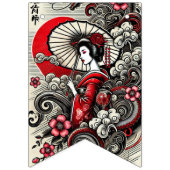 Bannière de bunting de dragon gothique rouge (Troisième drapeau)