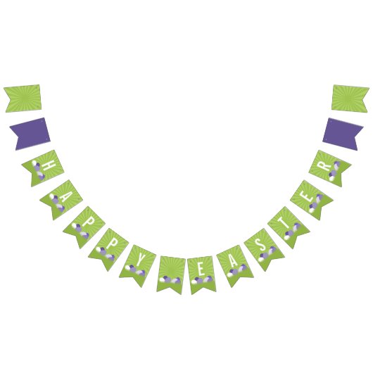 Bannière de Bunting de Pâques ultra violet et vert (Tout)