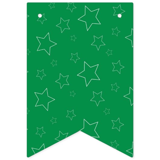 Bannière de Bunting des étoiles vertes et rouges (Deuxième drapeau)