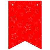 Bannière de Bunting des étoiles vertes et rouges (Troisième drapeau)