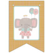 Bannière de Bunting Fille et ours dans ballon à ai (Premier drapeau)