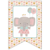 Bannière de Bunting Fille et ours dans ballon à ai (Premier drapeau)