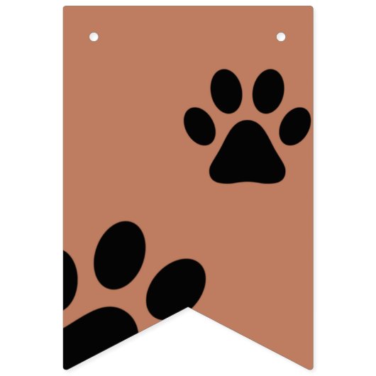 Bannière de Bunting Pawty - Brown avec pattes noir (Deuxième drapeau)