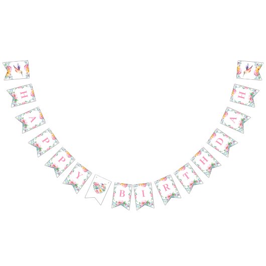 Bannière de Bunting pour filles d'anniversaire joy (Tout)
