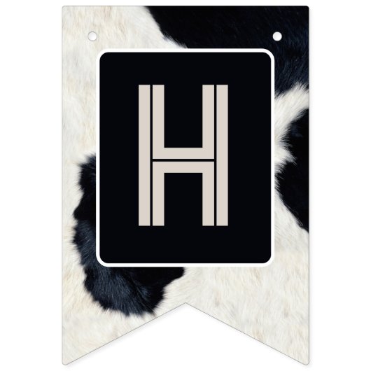 Bannière de Bunting pour l'anniversaire de la vach (Deuxième drapeau)