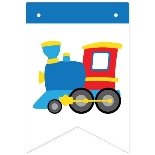 Bannière de Bunting pour l'anniversaire du train (Premier drapeau)