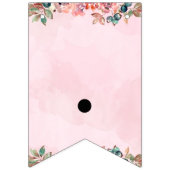 Bannière de Bunting rose personnalisable - Bienven (Troisième drapeau)