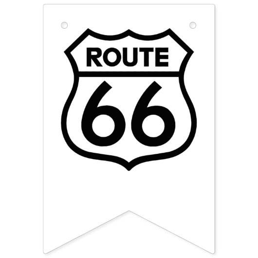 Bannière de Bunting Route 66 (Premier drapeau)