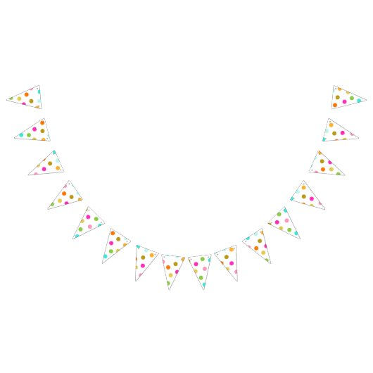 Bannière de Bunting Triangle Party Dots Confetti (Tout)