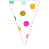 Bannière de Bunting Triangle Party Dots Confetti (Troisième drapeau)