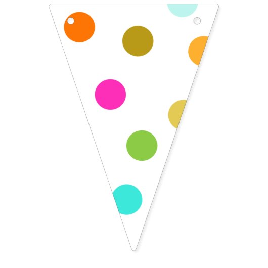 Bannière de Bunting Triangle Party Dots Confetti (Deuxième drapeau)