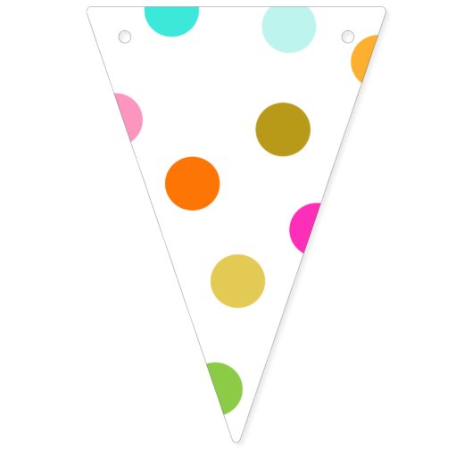 Bannière de Bunting Triangle Party Dots Confetti (Premier drapeau)