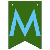 Bannière de Bunting Vert Reindeer Père Noël de Noë (Premier drapeau)