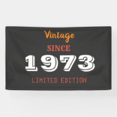 Bannière de cadeau édition limitée vintage 1973 –  (Horizontal)