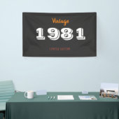 Bannière de cadeau édition limitée vintage 1981 – (Salon professionnel)