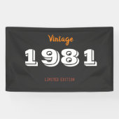 Bannière de cadeau édition limitée vintage 1981 – (Horizontal)
