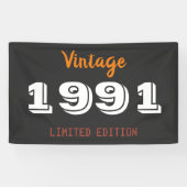 Bannière de cadeau édition limitée vintage 1991 –  (Horizontal)