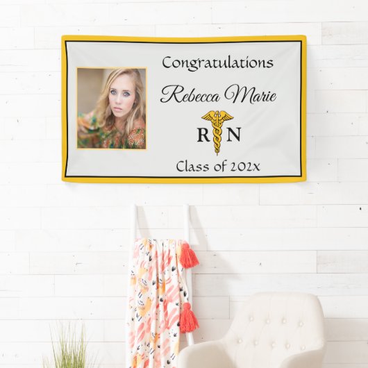 Bannière de caducée de fin d'études d'infirmière d (En situation)