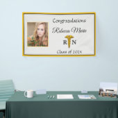 Bannière de caducée de fin d'études d'infirmière d (Salon professionnel)