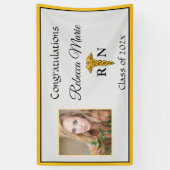 Bannière de caducée de fin d'études d'infirmière d (Vertical)