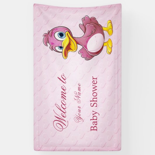 Bannière de canard rose (Vertical)