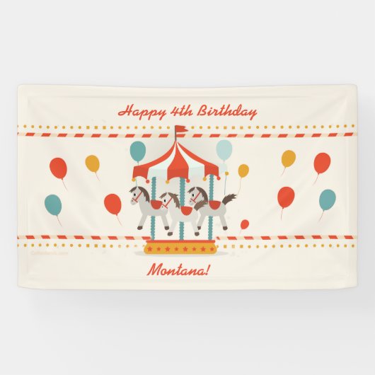 Bannière de carrousel de cheval (Horizontal)