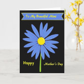 Bannière de carte avec texte pour la fête des Mère (Fleur jaune)
