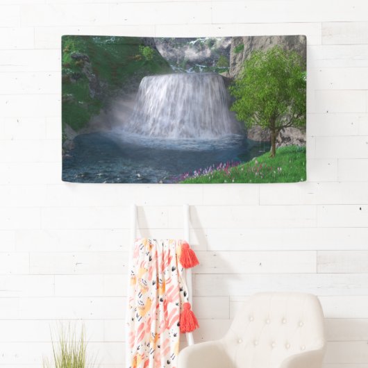 Bannière de cascade Cwm (En situation)