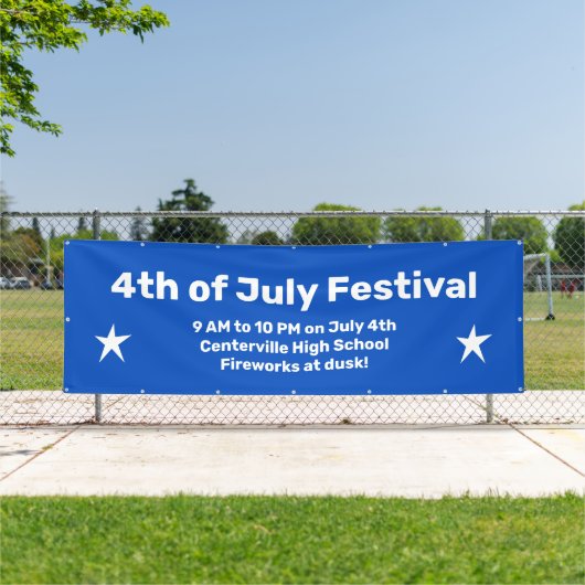 Bannière de célébration 4 juillet personnalisée (Insitu)