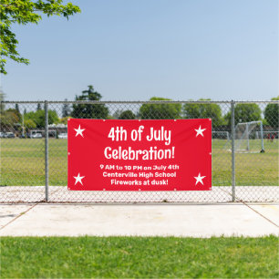 Bannière de célébration 4 juillet personnalisée