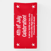 Bannière de célébration 4 juillet personnalisée (Verticale)