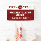 Bannière de célébration de la réunion des 50 ans ! (En situation)