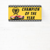 Bannière de champion de course automobile de l'ann (Insitu)