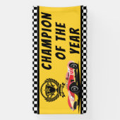 Bannière de champion de course automobile de l'ann (Verticale)