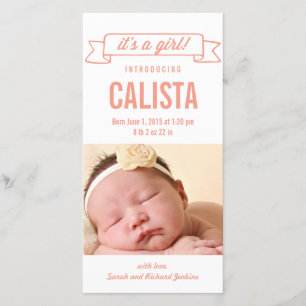 Bannière de charme Faire-part de naissance de peti