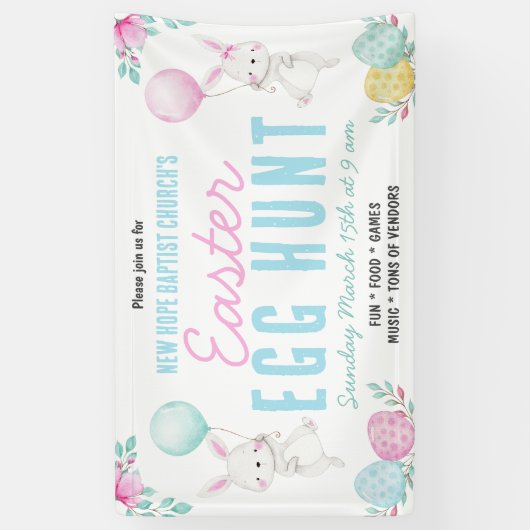 Bannière de chasse aux oeufs de Pâques (Vertical)