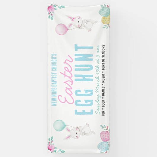 Bannière de chasse aux oeufs de Pâques (Vertical)