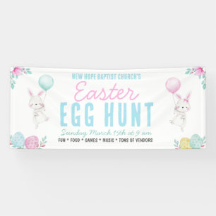 Bannière de chasse aux oeufs de Pâques