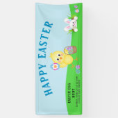 Bannière de chasse aux oeufs de Pâques de lapin mi (Vertical)