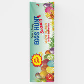 Bannière de chasse aux oeufs pour la fête de Pâque (Vertical)