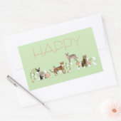 Bannière de chat de Pâques joyeux Sticker de Pâque (Enveloppe)