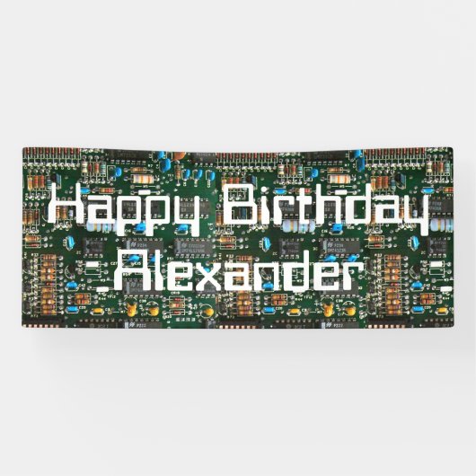 Bannière de circuits personnalisés de l'électroniq (Horizontal)