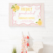 Bannière de citron fraîchement diplômé rose (Insitu)