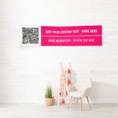 Bannière de code QR avec texte et couleurs personn (Insitu)