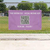 Bannière de code QR personnalisée Texte et couleur (En situation)